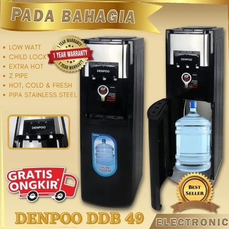 New Dispenser Galon Bawah Panas Dingin & Normal Denpoo DDB 49