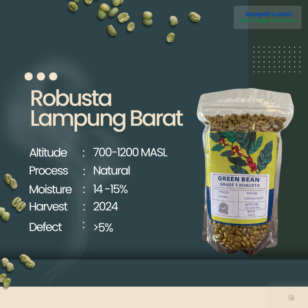 

kopi robusta green bean lampung barat