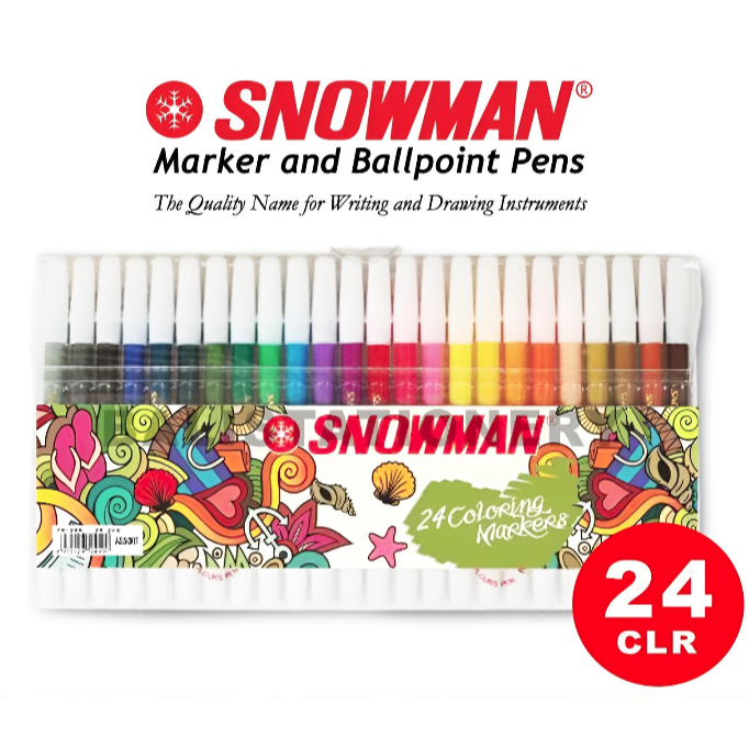 

Spidol Snowman PW-24A Coloring Marker Snowman 24 warna