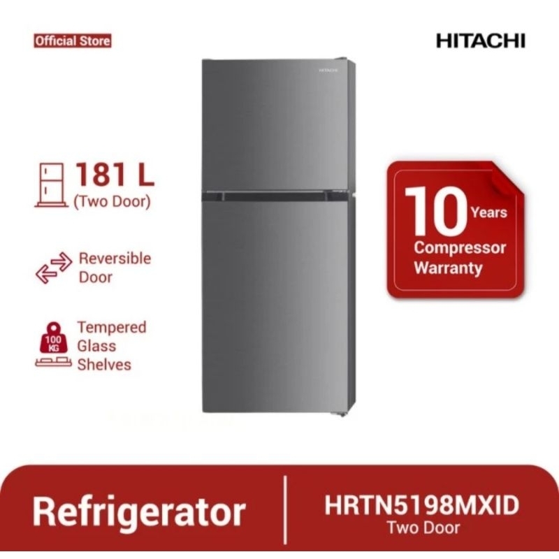 KULKAS HITACHI 2 PINTU INVERTER HRTN5198MXID KULKAS HITACHI 2PINTU