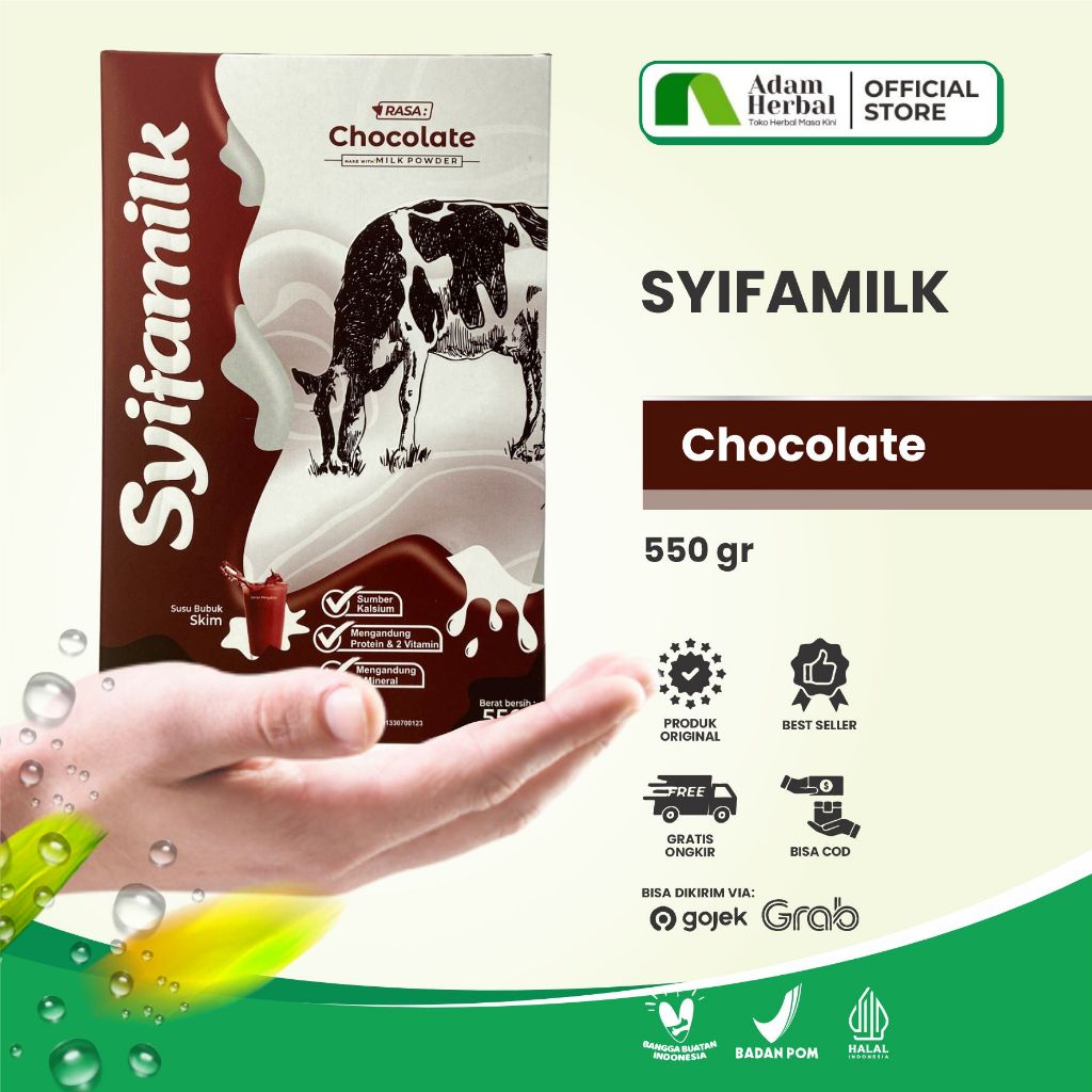 

Susu Sapi SyifaMilk Rasa Cokelat 550gr -Adam Herbal-