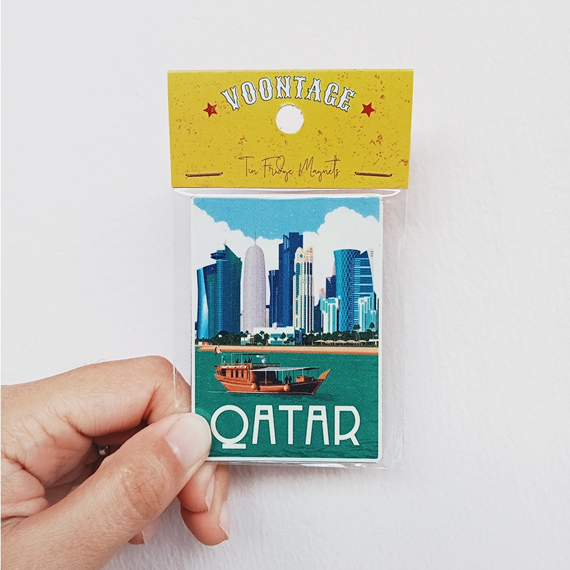 Magnet Kulkas Qatar Besi Souvenir Oleh-Oleh Qatar