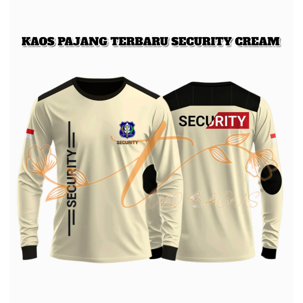 KAOS PANJANG SATPAM/KAOS PANJANG HITAM SATPAM/KAOS SECURITY/BAJU SATPAM/