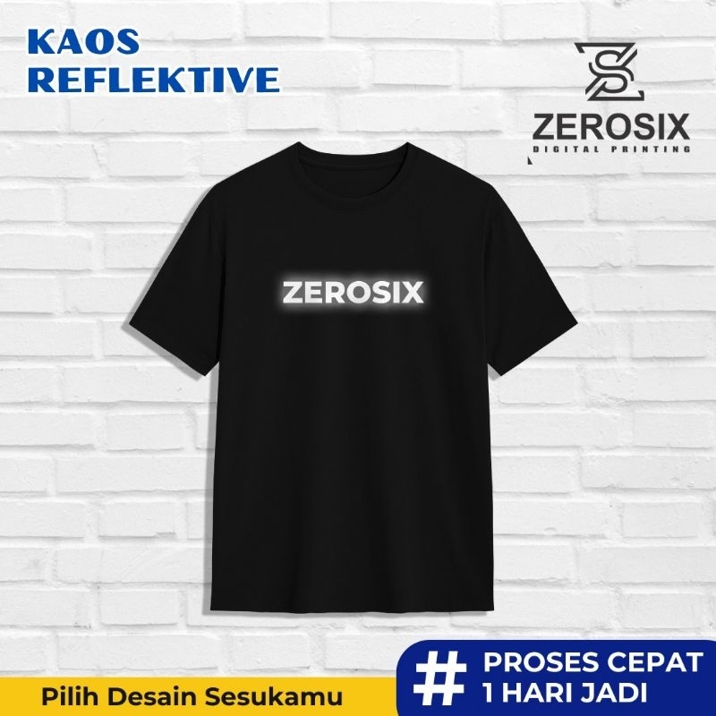 Kaos Sablon Custom || Reflective || Glow In The Dark || Reflective Rainbow || Combed30s DTF