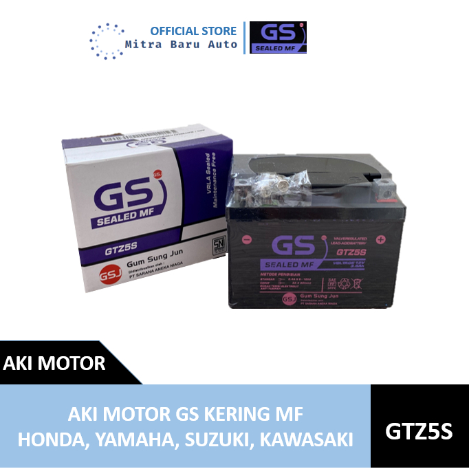 Aki Motor Yamaha Fino SNI Kering GTZ5S
