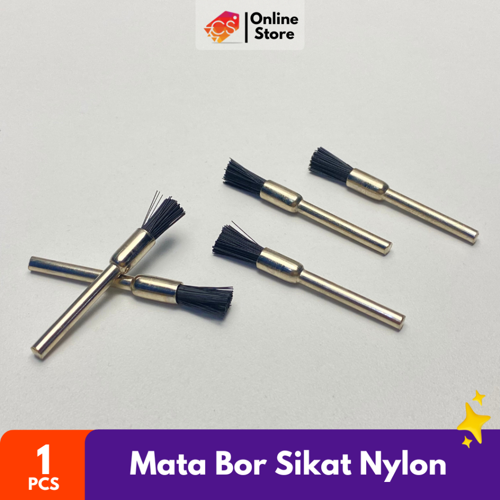 Mata Bor Sikat Nylon/ Mata Tuner Sikat / Mini Drill Sikat Sapu