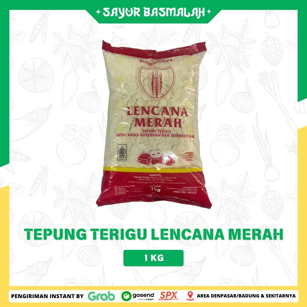 

Tepung Terigu Lencana Merah 1kg - Sayur Basmalah