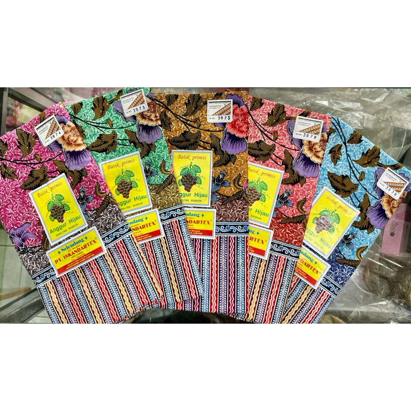 Jarik Kain Lendang Gendong Bayi / Cukin Bayi Batik Prismis Anggur Hijau Iskandartex