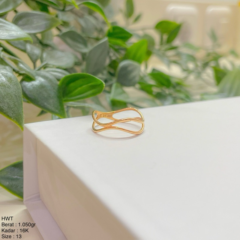 Perhiasan Cincin Emas Fashion Double and Triple Wave 8k/375 & HWT 16k/700