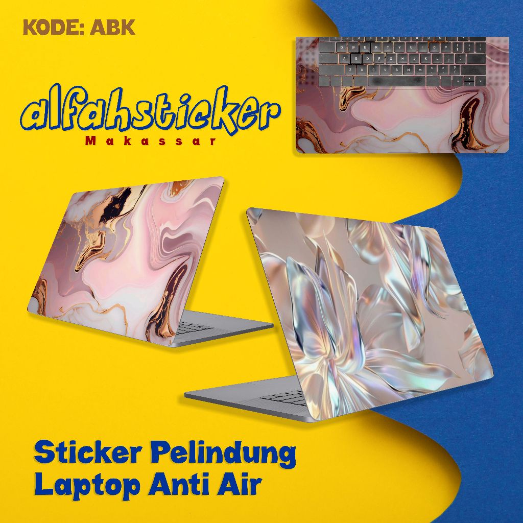 ABK - STIKER Laptop Abstrak Pelindung Laptop - Aksesoris Stiker Laptop Motif Estetik Anti Air