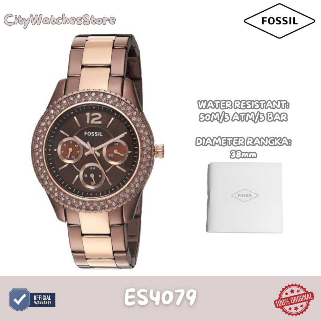 Jam Tangan Wanita Fossil Original Bergaransi 1 Tahun Resmi - ES4079 / Jam Ori / Jam Tangan Baru/ Jam