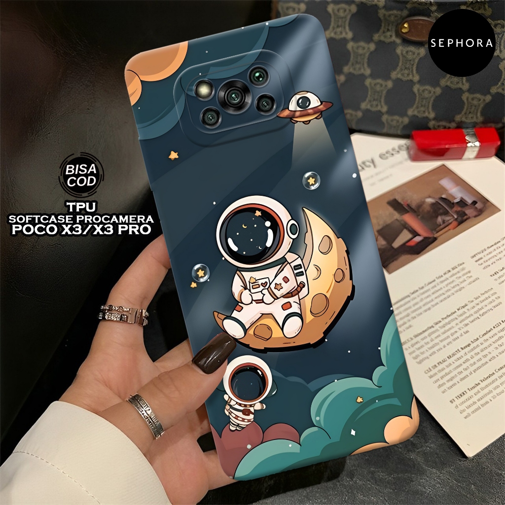 Case POC0 X3 / X3 Pro NFC Terbaru - Fashion Case Astronot - Softcase POC0 X3 / X3 Pro NFC - Case Pro