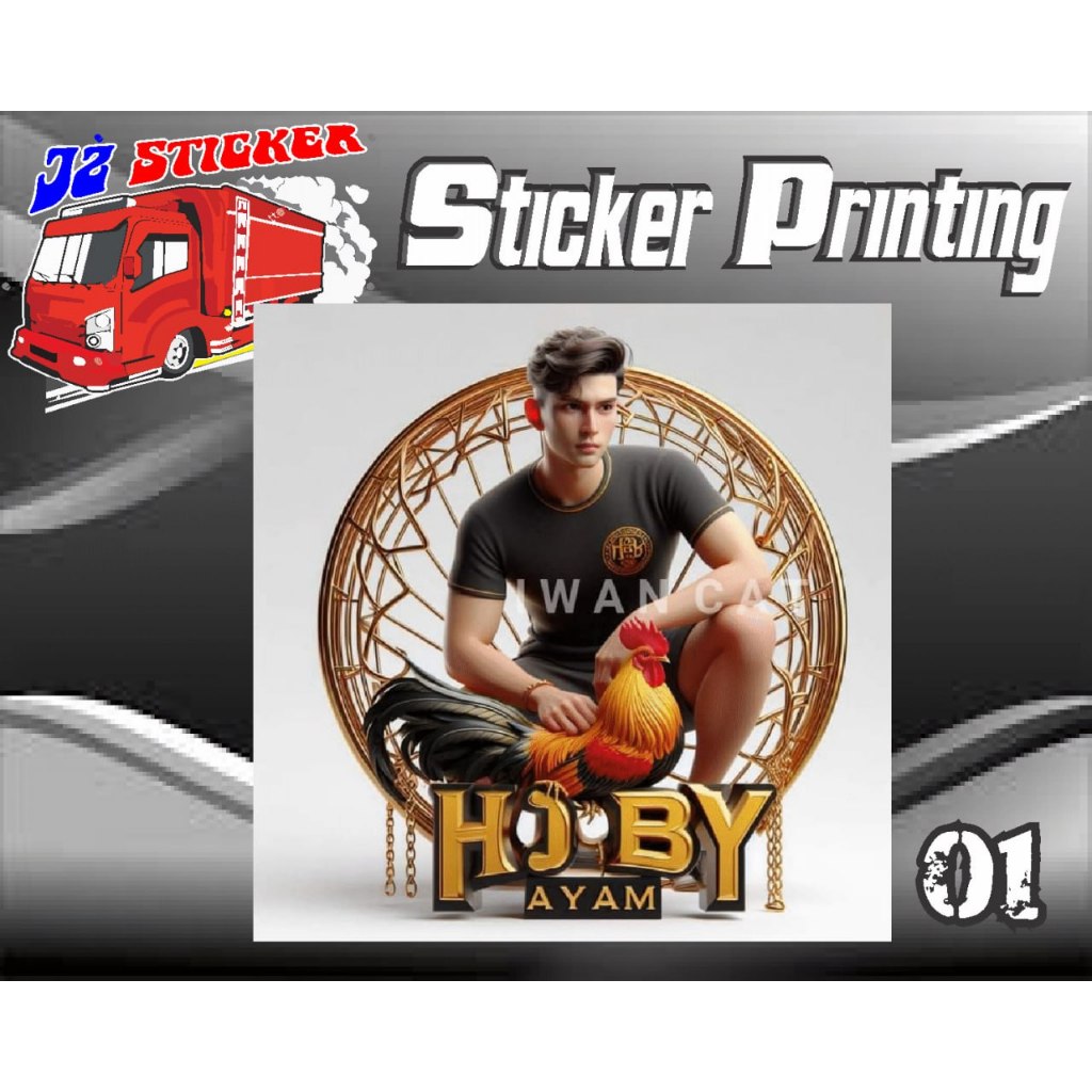 STIKER KATA KATA SOBAT AYAM VEKTOR/MOBIL/TRUCK/COSTUM STICKER PRINT KEREN JZ