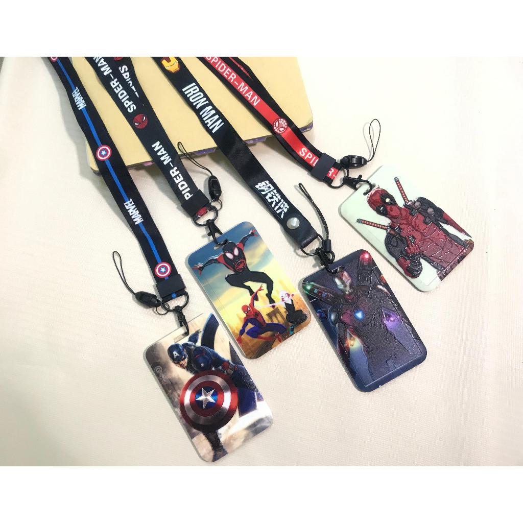 

(Hero) Gantungan Lanyard ID Card Name Tag Card Kartu Nama Tanda Pengenal Photocard Lucu Kartun Seri Super Hero SuperHero Spiderman Deadpoll Captain Amerika IronMan Iron Man