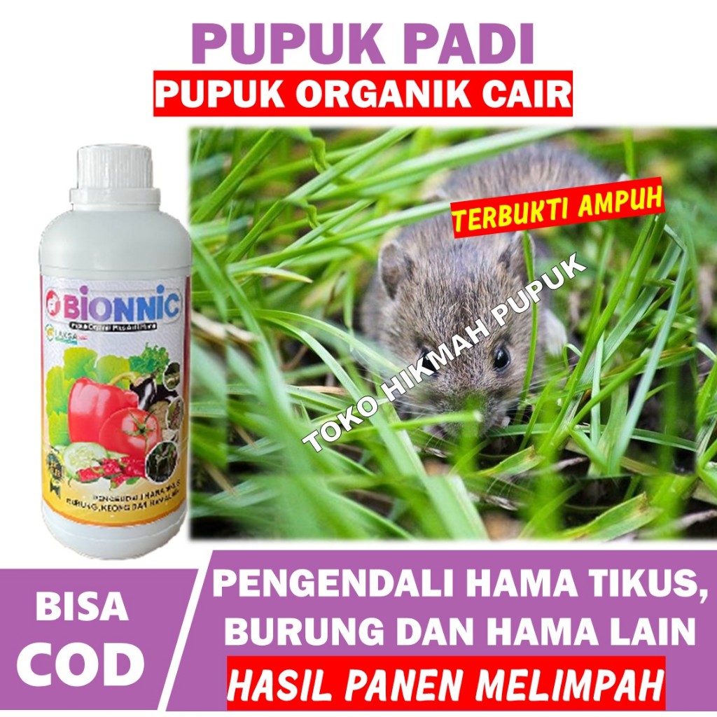 COD AMAN BIONNIC 500 ML OBAT HAMA TIKUS TANAMAN PADI  - Obat Pengusir Hama Tikus Di Sawah - Obat Pem