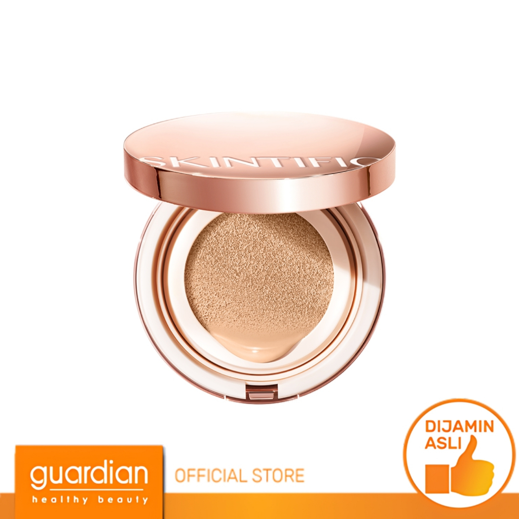 Skintific Cover All Perfect Air Cushion - 02 Ivory / High Coverage Poreless&Flawless Foundation 24H 