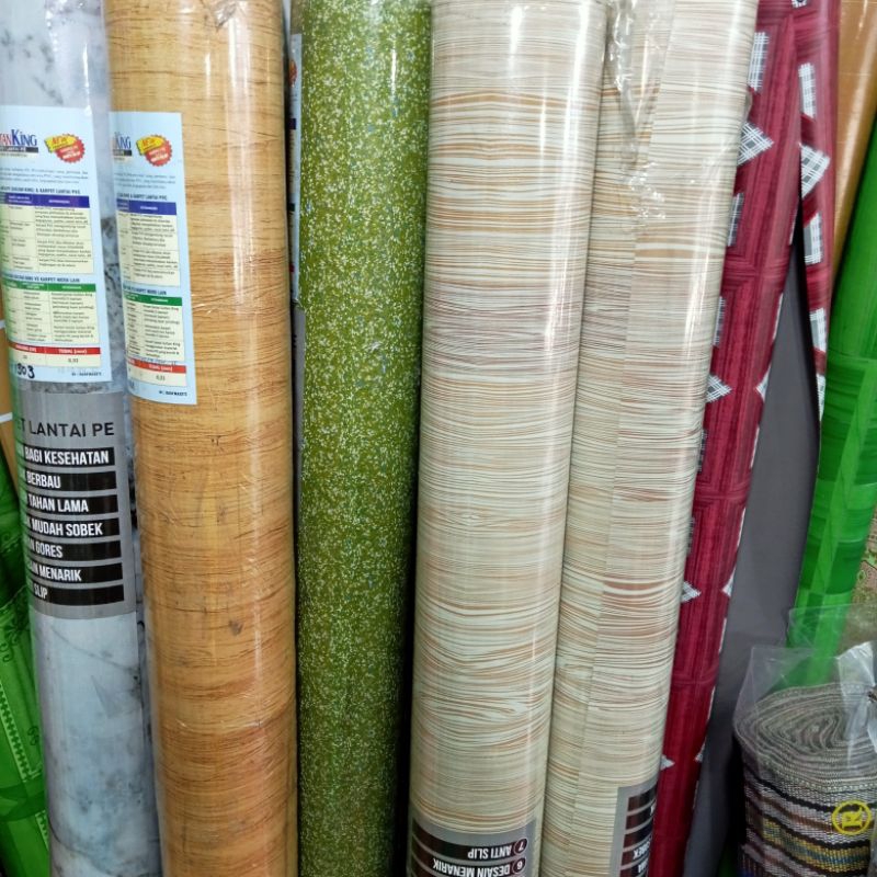 Tikar lantai kulit jeruk/karpet plastik lebar 120cm kesat