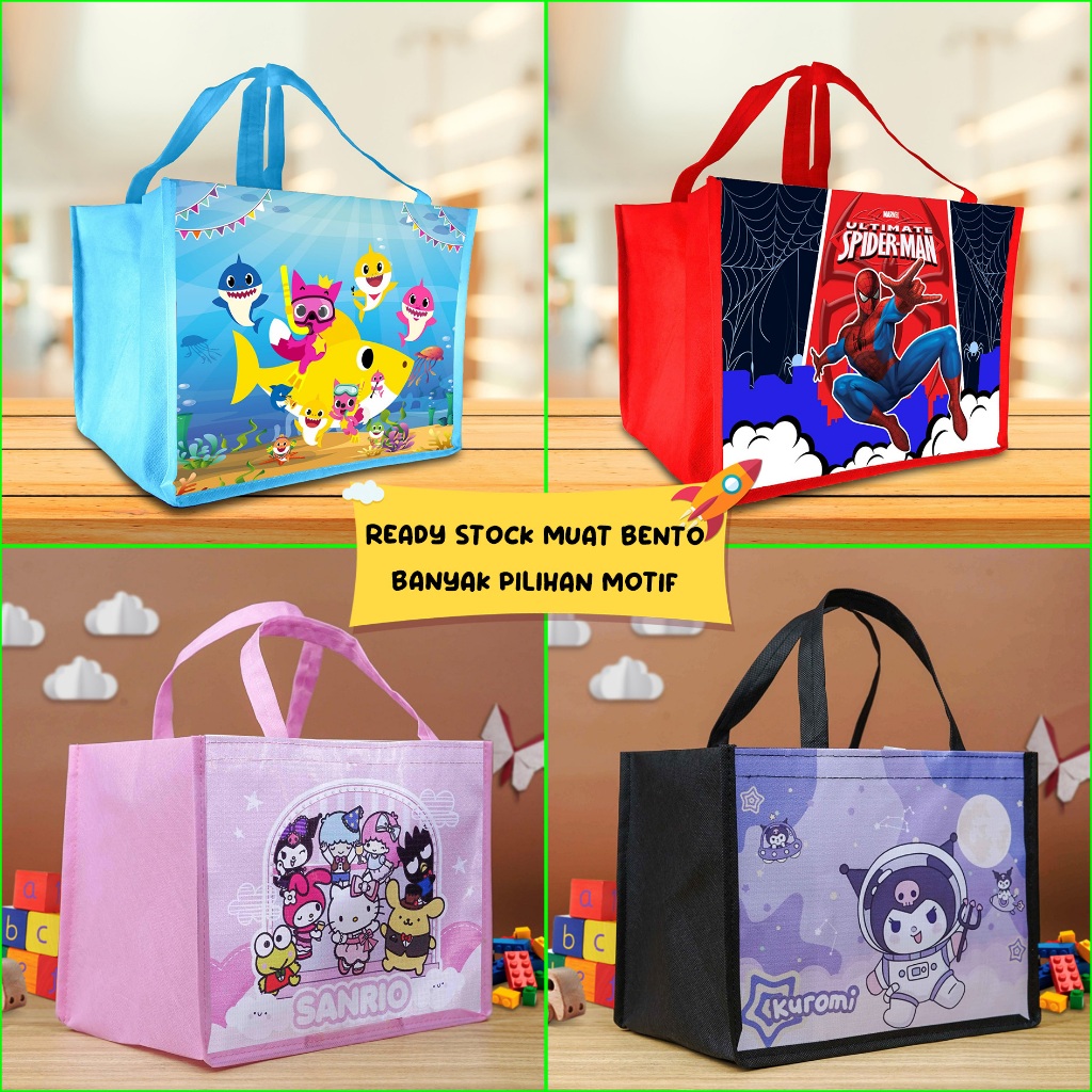 

Tas Ultah Bento / Tas Ulang Tahun / Goodie Bag Ready Stok Siap Kirim