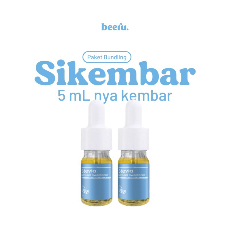 

Beeru Stevia Natural Sweetener paket sikembar 5ml (isi2)