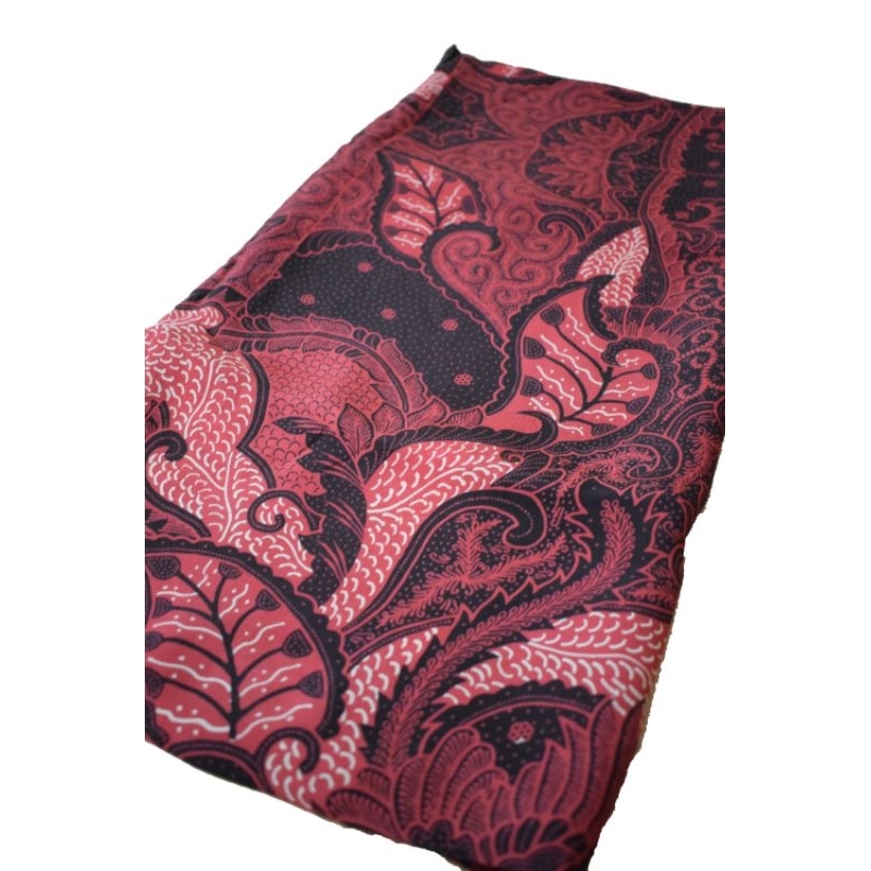 KAIN BATIK SUTRA KOMBINASI MERAH