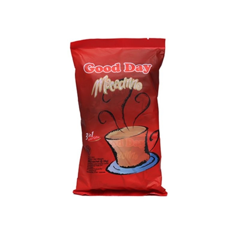 

GOOD DAY MOCACINNO COFFEE 3IN1 @20 gr isi 10 Sachet Kopi Instan Special Susu Renceng Asli Aman