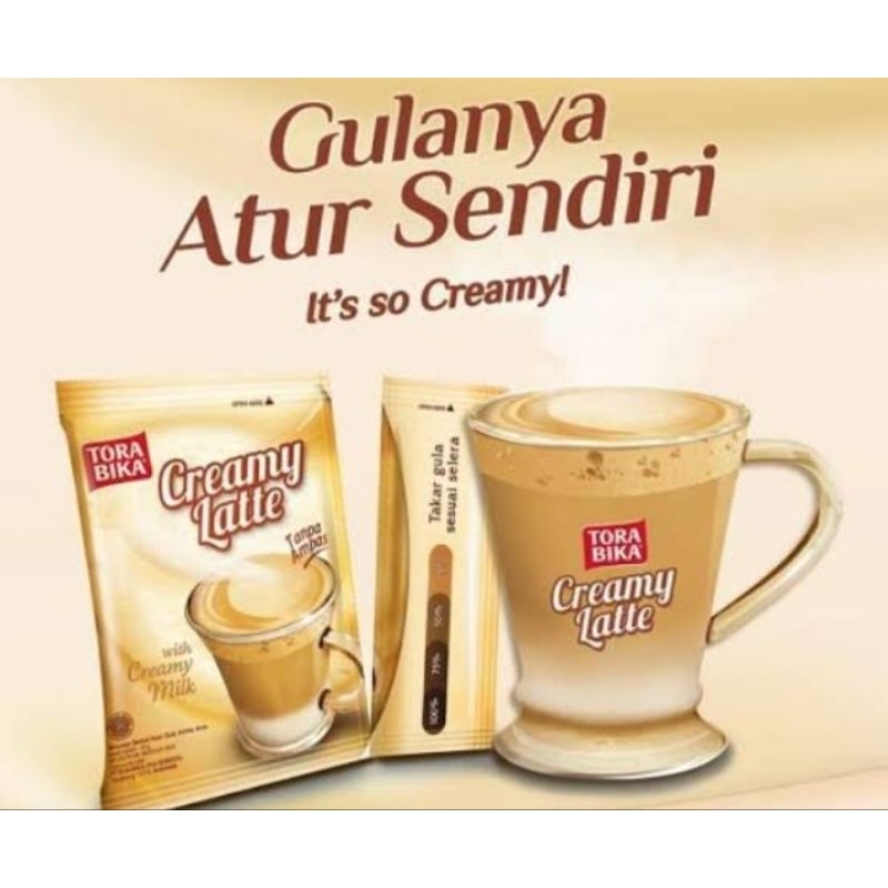 

kopi torabika creamy latte 1renceng 10pcs