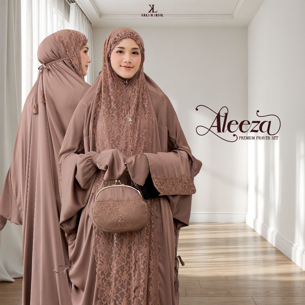 Kallia Label Aleeza Prayer Set | Mukena Abaya  | Packaging with box