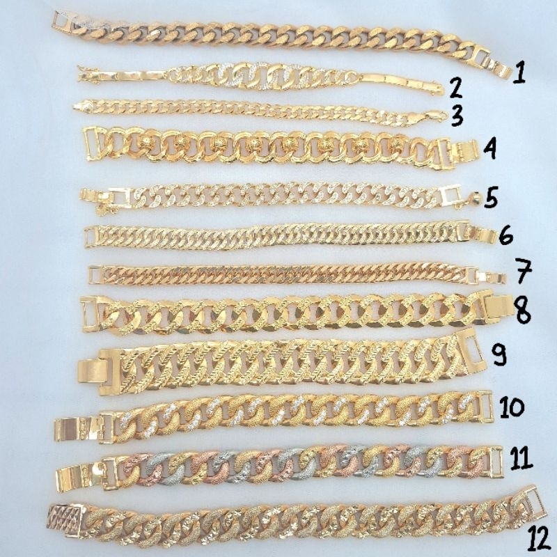 Gelang xuping lapis emas 18k model sisik naga lipan