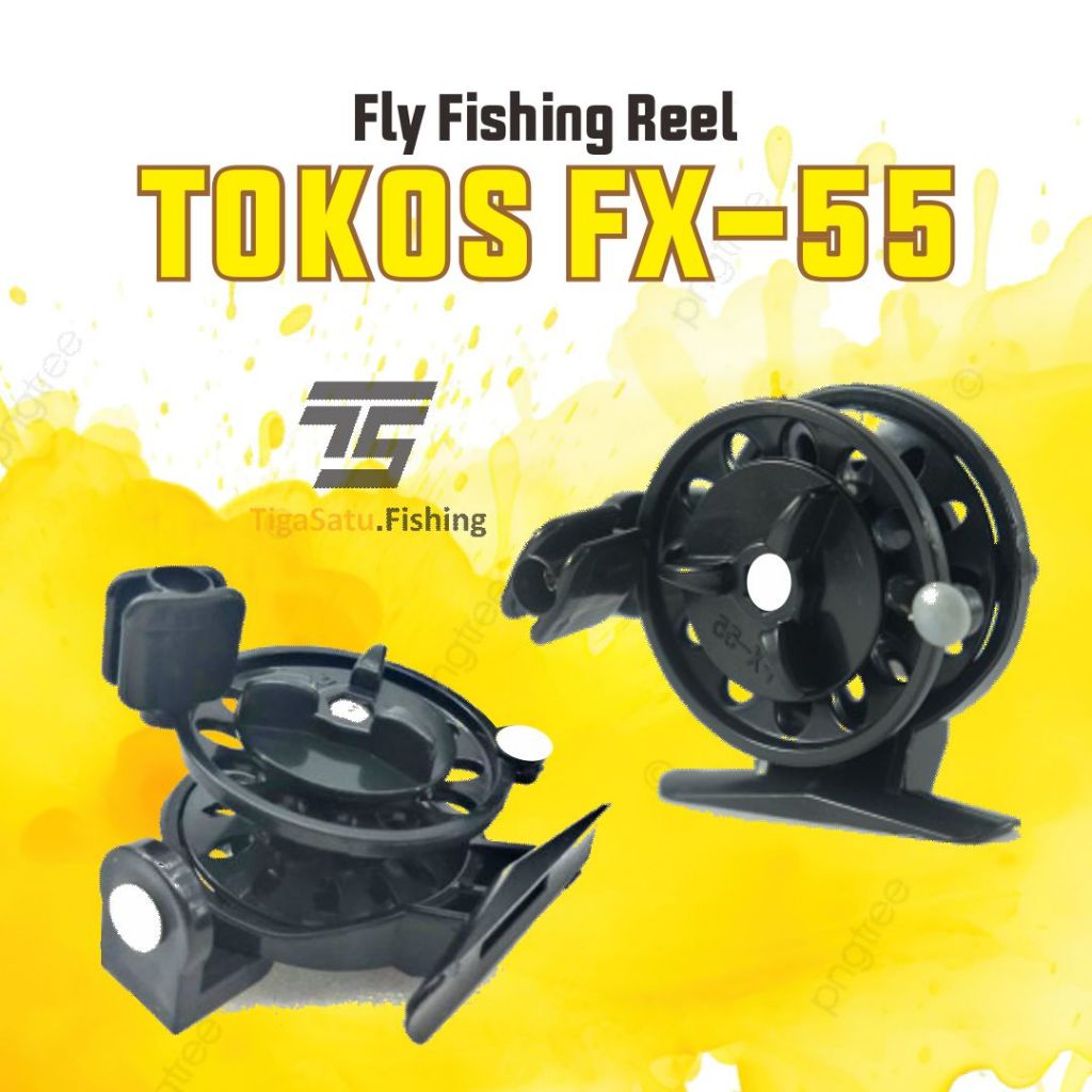 Reel Tokos FX55 handle kiri bahan plastik kuat murah untuk rill real rel tegek