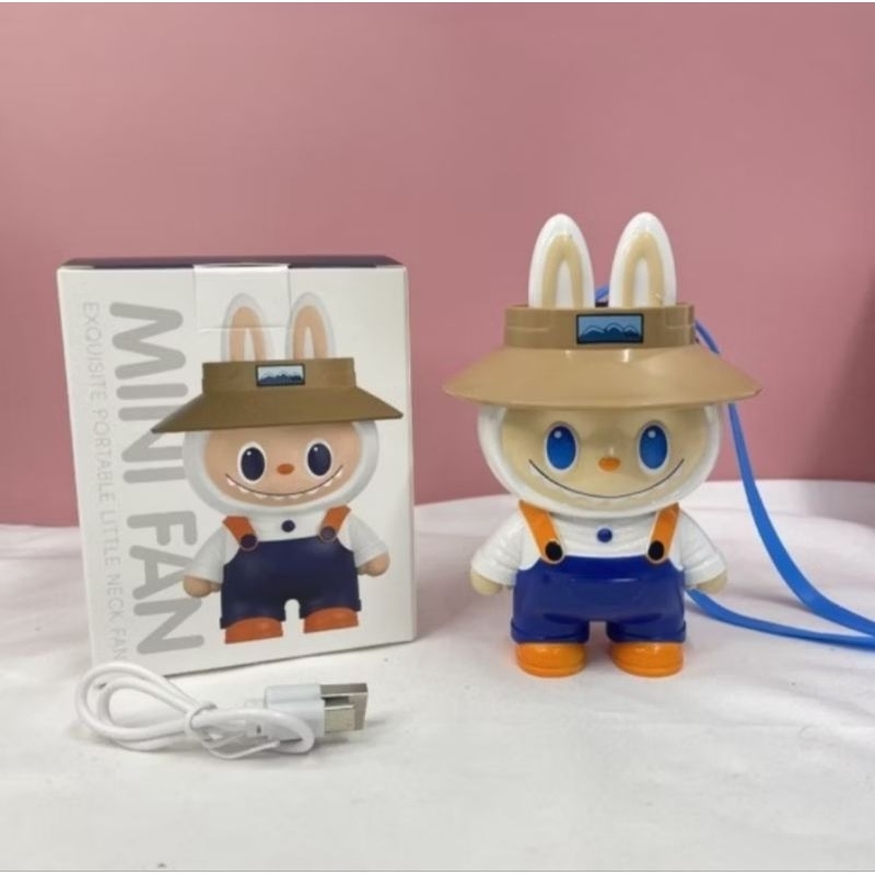 KIPAS LABUBU MINI FAN MODEL DIKALUNGKAN LEHER