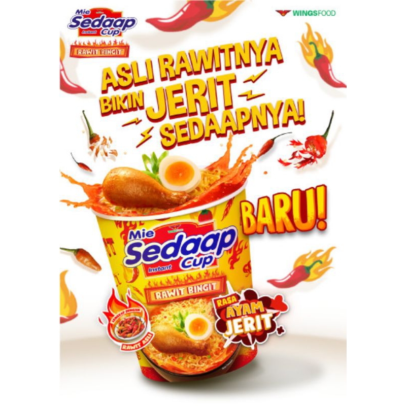 

Mie Sedap Cup/Rawit Bingit/75 g