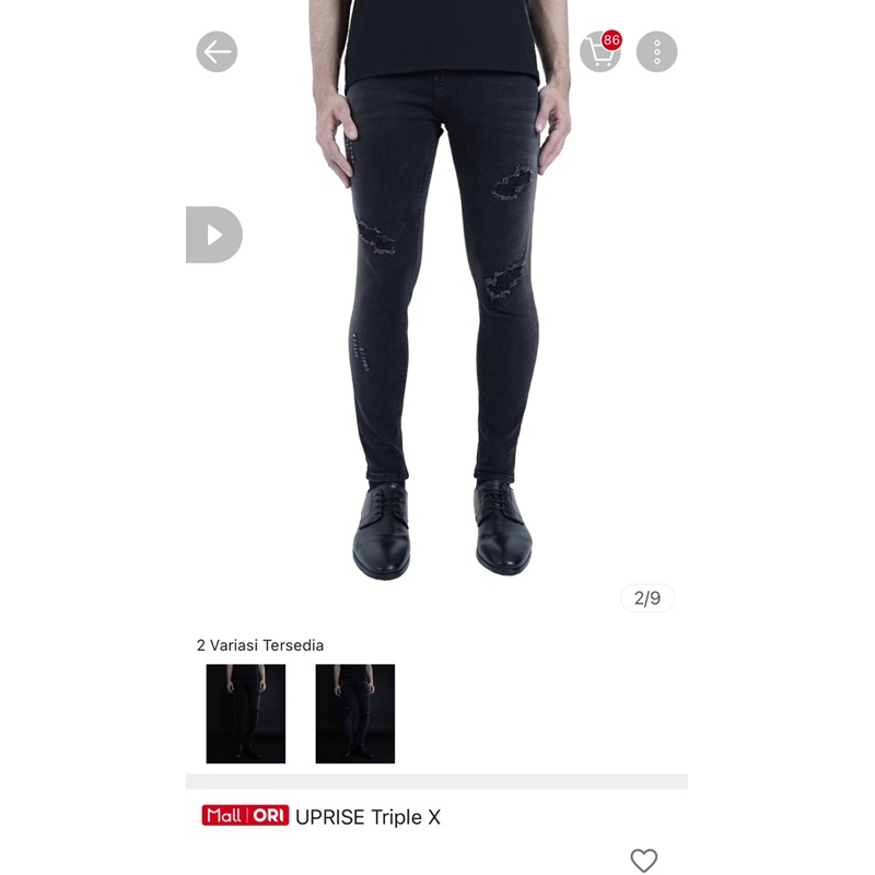 Celana denim uprise triple X