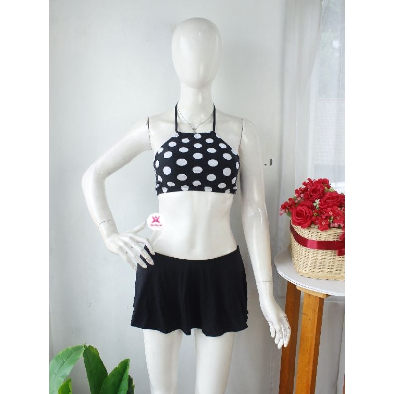 Baju Dinas Hot Depan Suami Setelan Bikini Semi Rok SBG27 by Miss Isyana Set Bikini Seksi Lingerie Po