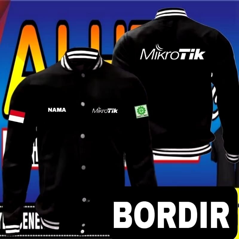 Jaket bordir mikrotik network engineer Jaket mikrotik network engineer Jaket varsity mikrotik networ