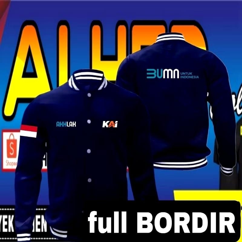 Jaket bordir BUMN KAI jaket BUMN KAI jaket varsity BUMN KAI jaket baseball BUMN KAI jaket kerja BUMN