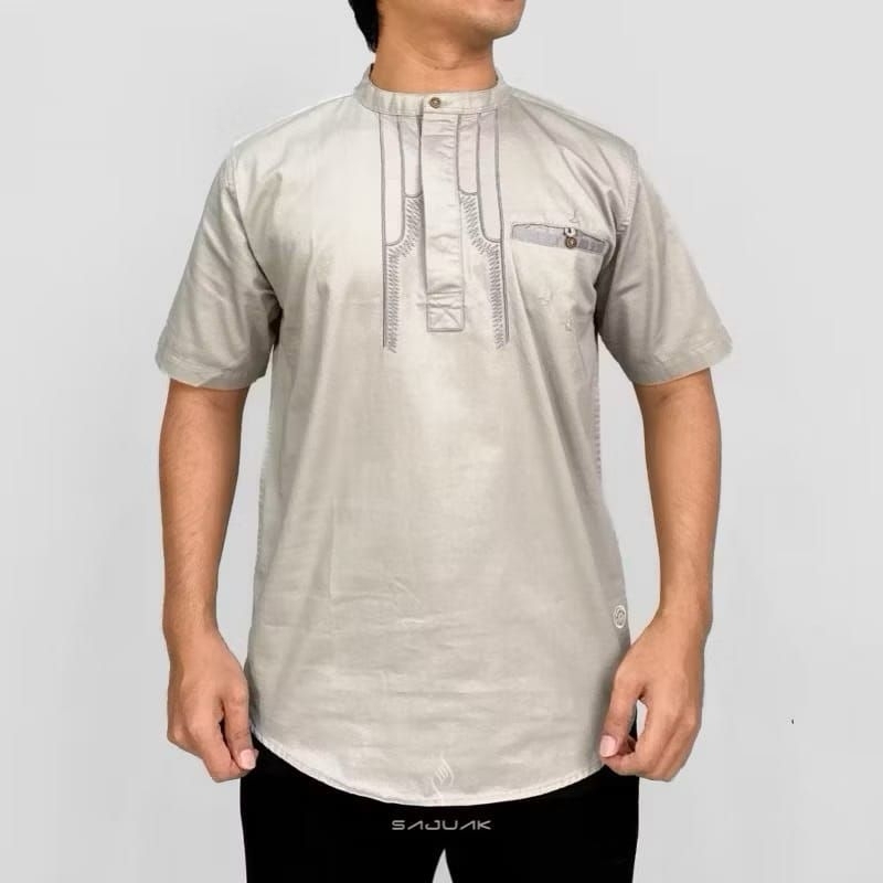 BAJU KOKO BORDIR SAJUAK ORIGINAL / BAJU KOKO LENGAN PENDEK SAJUAK MUSLIM WEAR / BAJU KOKO MUSLIM PRI