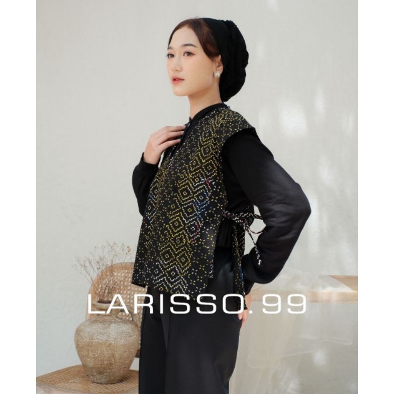 KODE S8B LARISSO BATIK  Vest  Vest Batik Wanita  Vest Kantor  Rompi Batik Pendek