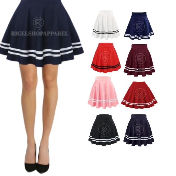 Rok Pendek Wanita List Putih Hitam Terbaru Rok Pendek Wanita rok pendekk wanita jumbo rok mini rok m