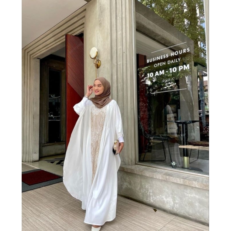 Dress Kaftan Putih by Evolvere