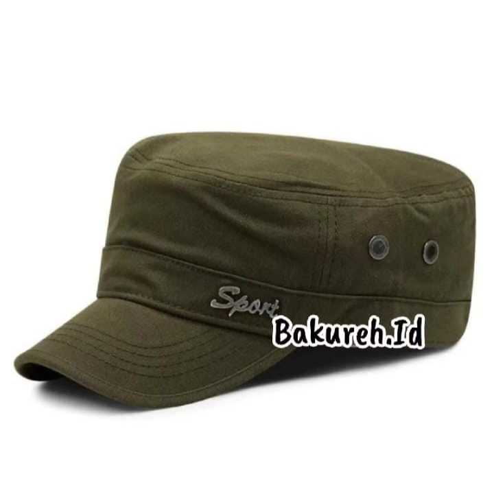 Topi polos lidah pendek komando pria sport super keren buat aktifitas sehari-hari