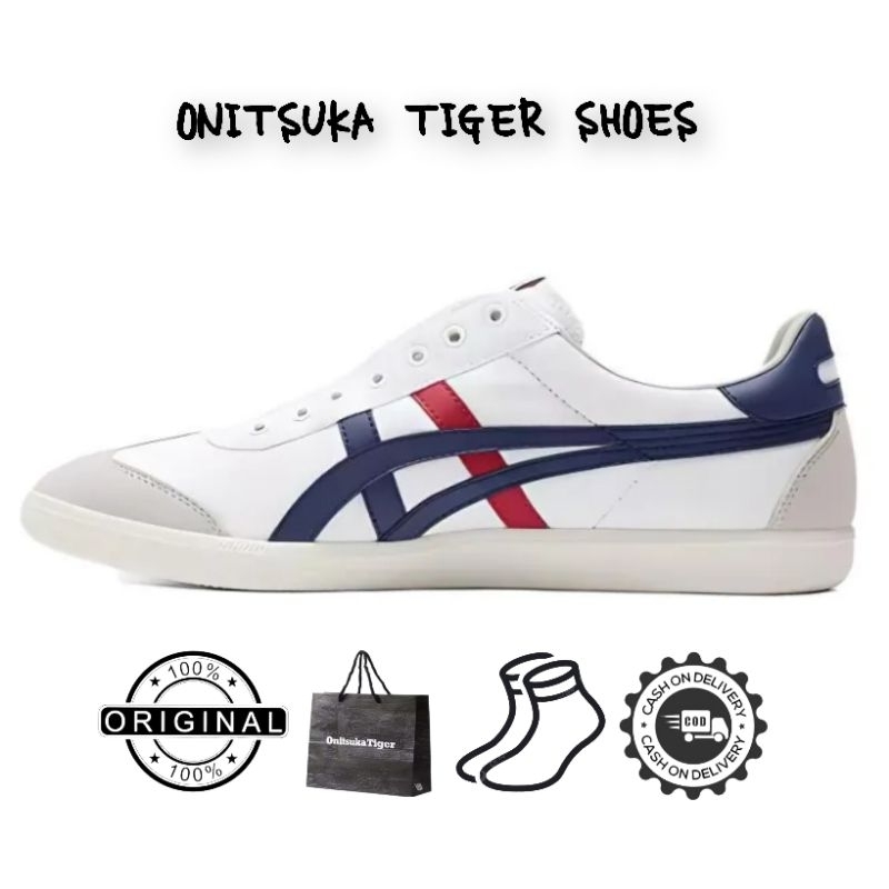 Sepatu Onitsuka Tiger Original Tokuten Slip On White Navy Red