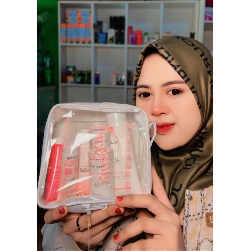 Moreskin Glaskin Paket skincare Wajah glowing Original Nasa kemasan baru bpom