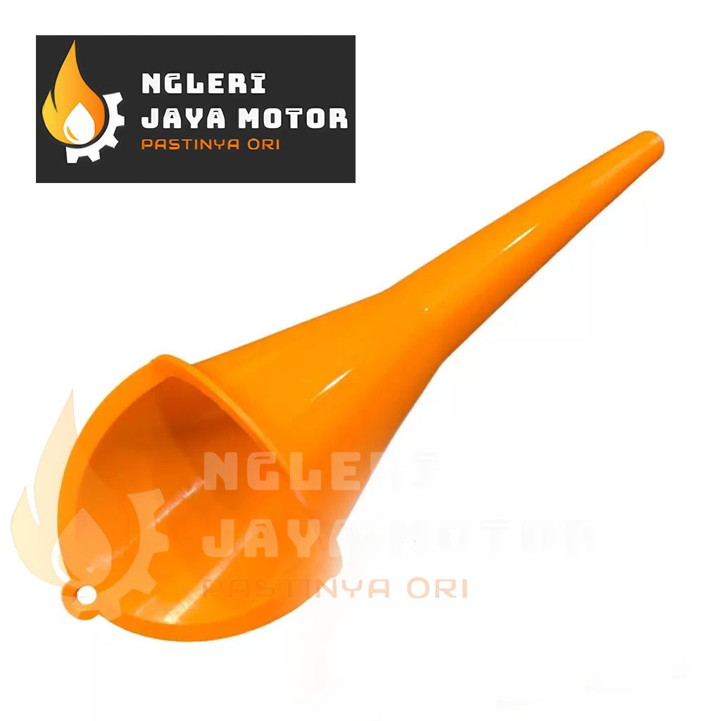 Corong Bensin /Corong Oli /  Pengisian Corong Minyak Motor Mobil Corong Panjang Plastik Orange
