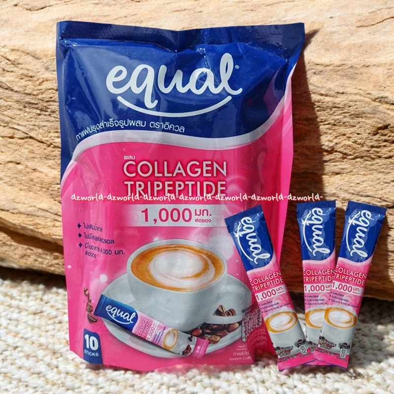 

Equal 10sachet Collagen Tripeptide Instant Coffee Mix Equall Kopi Instan Kolagen