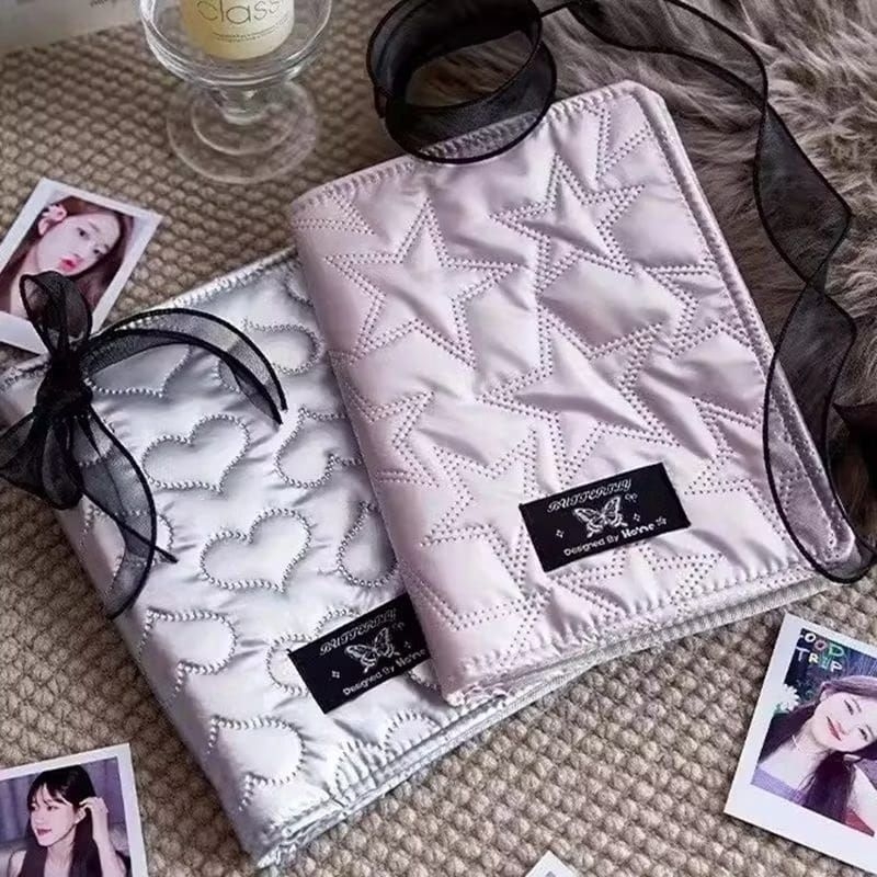 

Binder Silver Retro Aesthetic A5 Collect Book Holder Photo Card Album Kpop Bonus Sleeve 20 Lembar