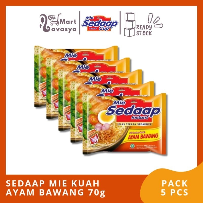 

SEDAAP MIE KUAH AYAM BAWANG 70g - 1 PACK (5PCS) - KOTA BANDUNG - LAVASYA MART