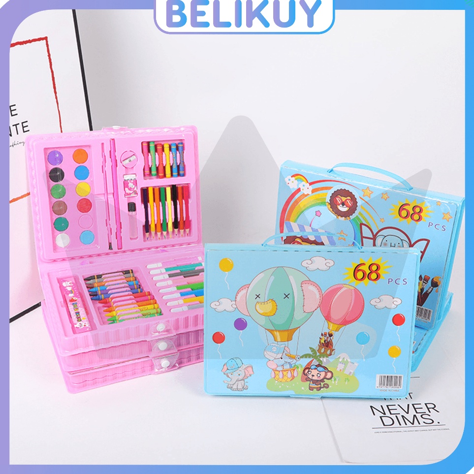 

Paling Berkualitas Belikuy COD Crayon Set 68pcs Krayon Set Pensil Warna Anak STY12