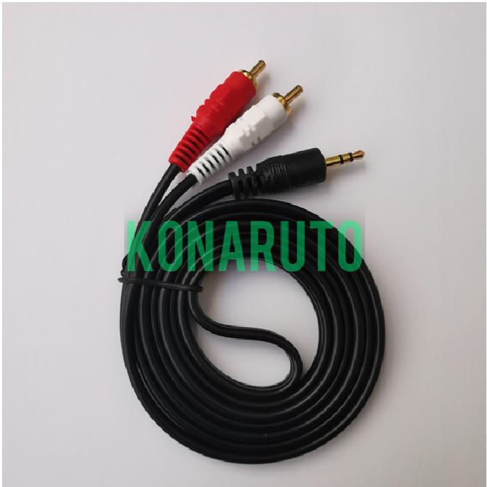 Kabel Audio Jack Stereo 3.5 Male to 2 Jack RCA Male / Aux 3.5mm to Rca Kabel Speaker