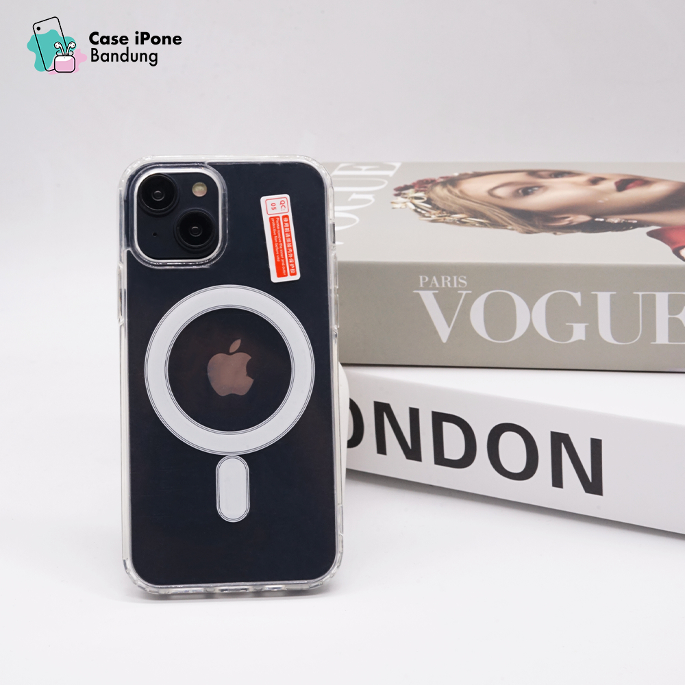 Case Magsafe Iphone 7/8/X/11/12/13/14/15 Pro Max Transparan Softcase Shockproof TPU Ip Anti Yellow