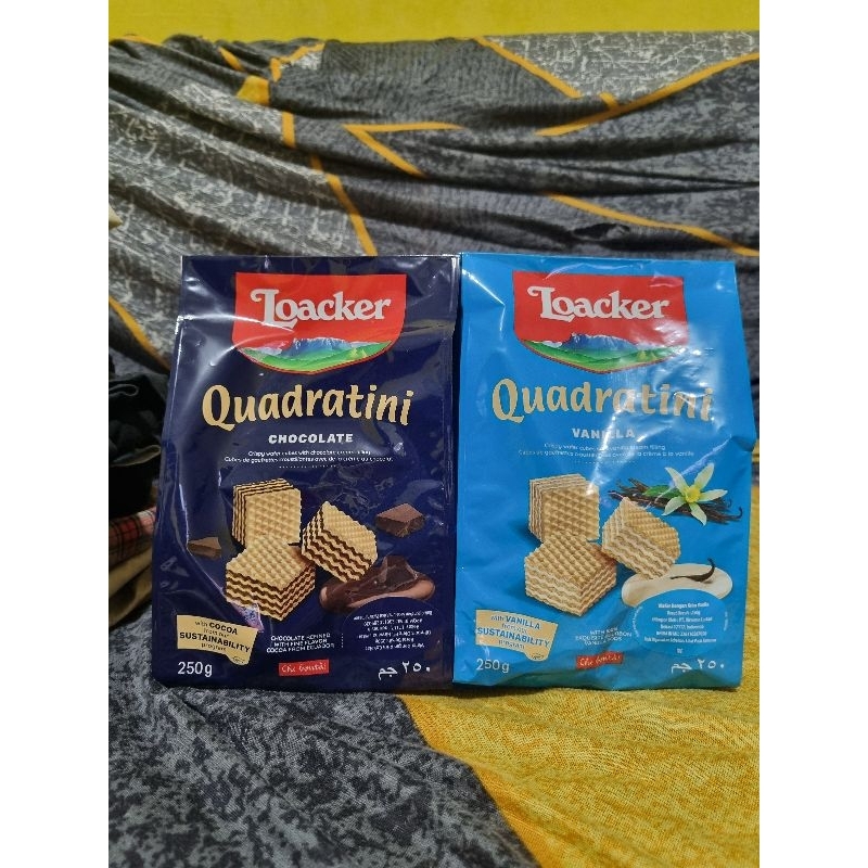 

(TERMURAH) Loacker Quadratini Wafer 250gram Chocolatte/Vanilla